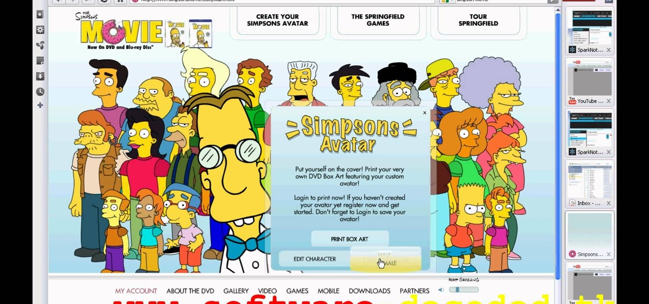 make your own simpson character free